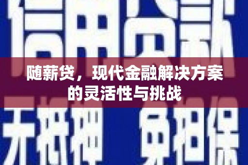 张家港随薪贷，现代金融解决方案的灵活性与挑战