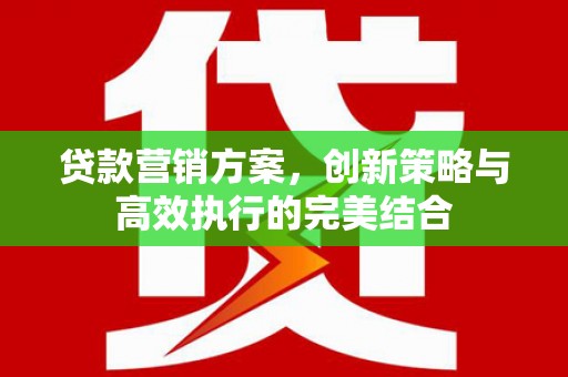 张家港贷款营销方案，创新策略与高效执行的完美结合