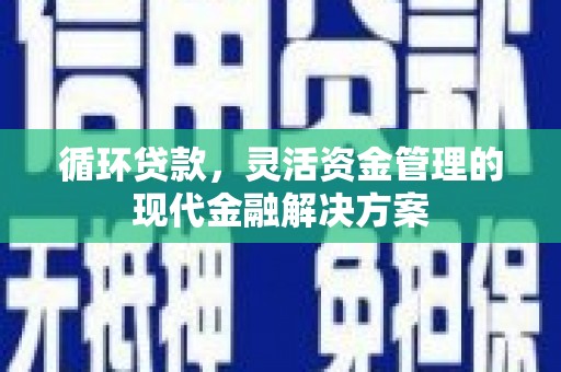张家港循环贷款，灵活资金管理的现代金融解决方案