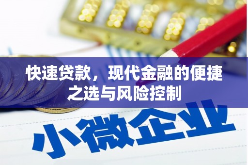 张家港快速贷款，现代金融的便捷之选与风险控制