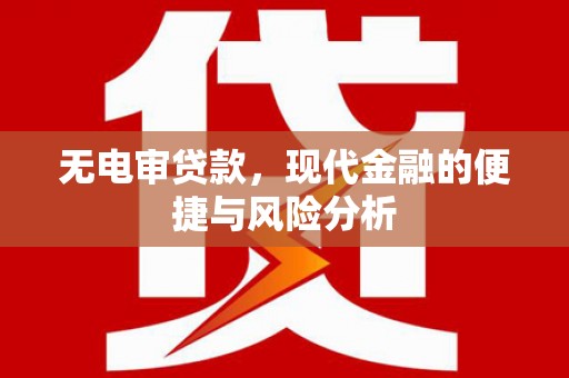 张家港无电审贷款，现代金融的便捷与风险分析