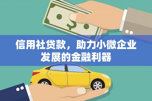 张家港信用社贷款，助力小微企业发展的金融利器