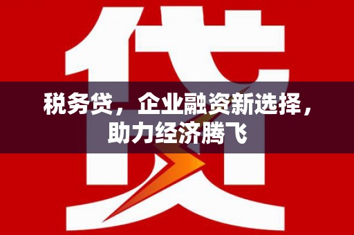张家港税务贷，企业融资新选择，助力经济腾飞