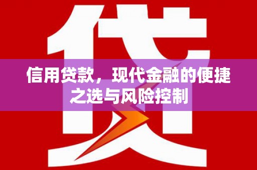 张家港信用贷款，现代金融的便捷之选与风险控制