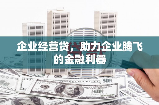 张家港企业经营贷，助力企业腾飞的金融利器