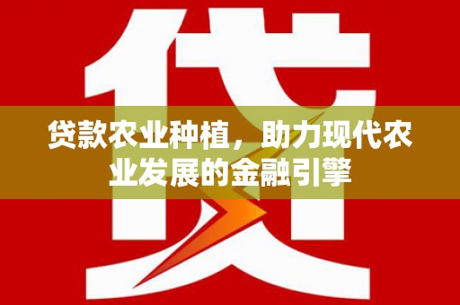 张家港贷款农业种植，助力现代农业发展的金融引擎