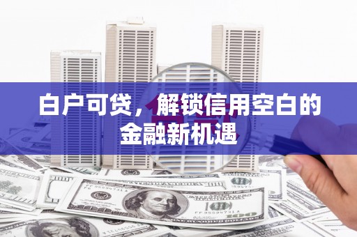 张家港白户可贷，解锁信用空白的金融新机遇