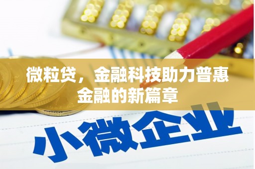 张家港微粒贷，金融科技助力普惠金融的新篇章