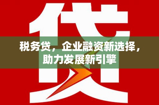 张家港税务贷，企业融资新选择，助力发展新引擎