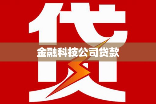 张家港金融科技公司贷款
